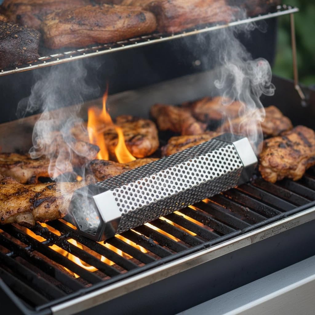 Ueiticsk stainless-steel-construction offers durable, food-safe performance during grilling.