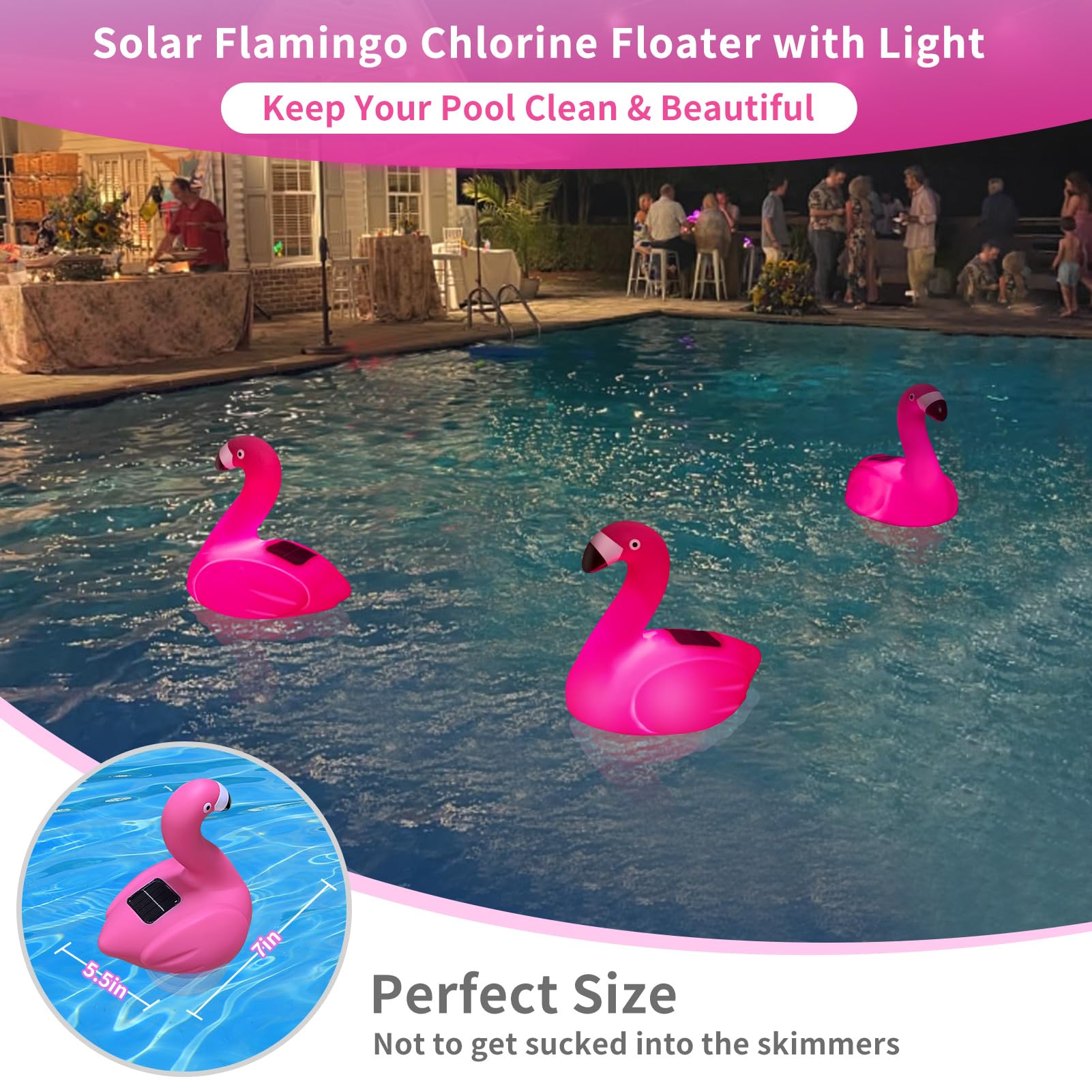 Uekars flow-adjustment floater; customize chlorine release rate from the bottom dial.