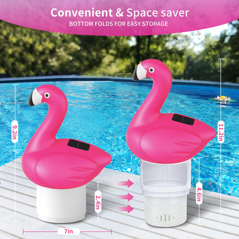 Uekars floating chlorine dispenser; decorative pool accessory, adds convenient chlorine delivery.