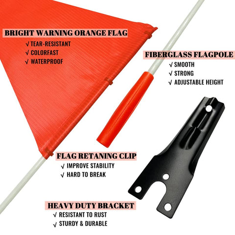 Uelfbaby American flag attachment for bicycle events and rides
