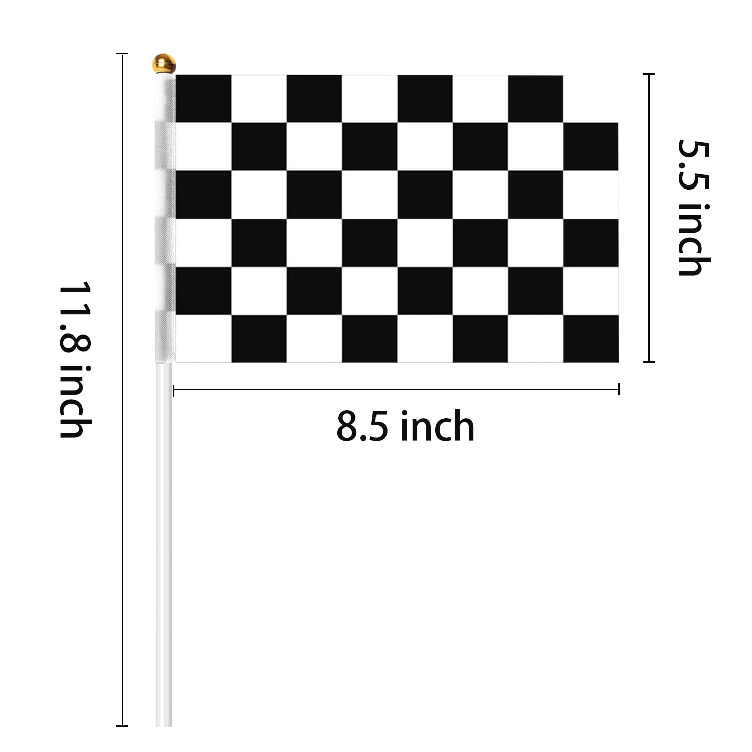 Uelfbaby double-sided printed flags stay visible from any angle