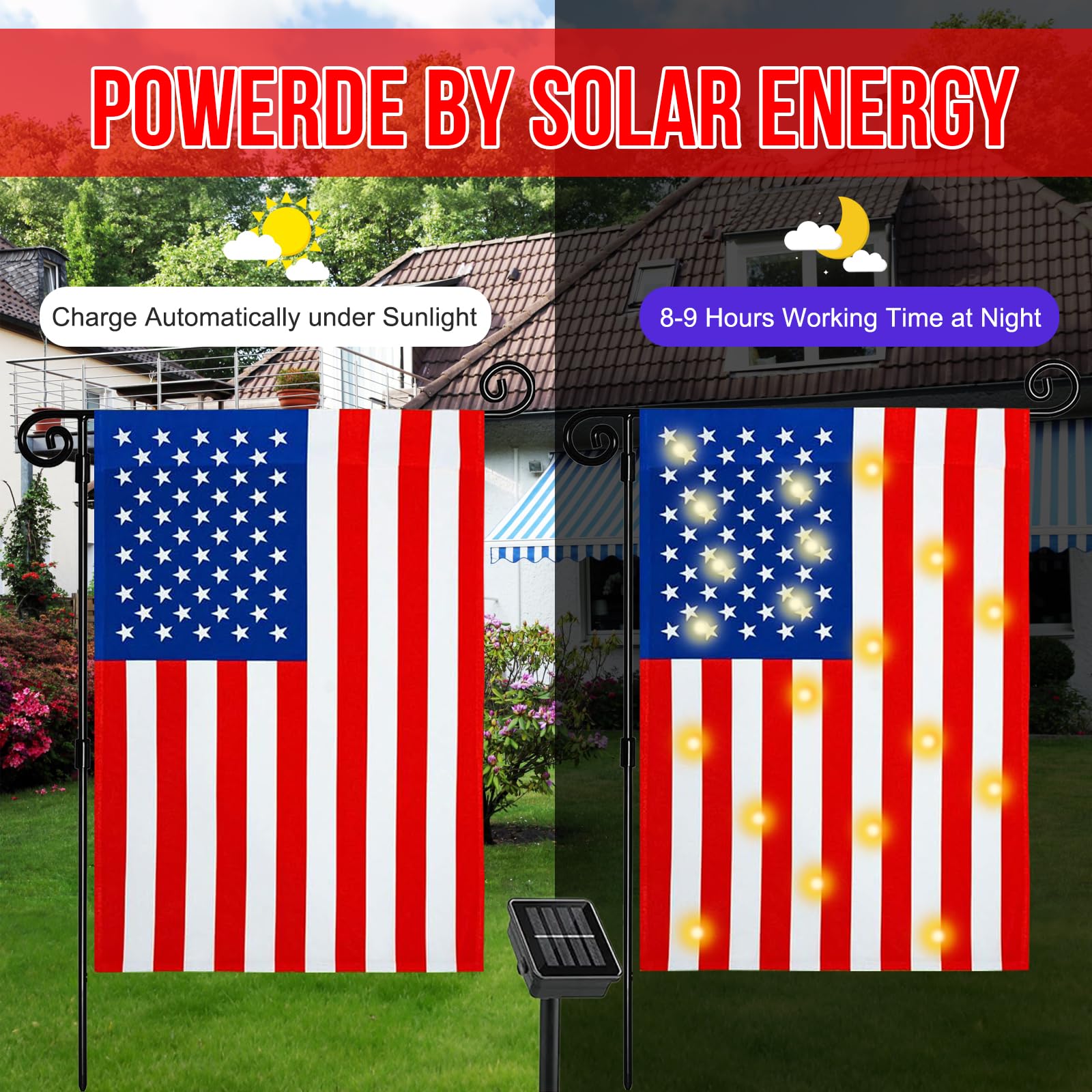 Uelfbaby easy-hang flag sleeve enables quick outdoor display