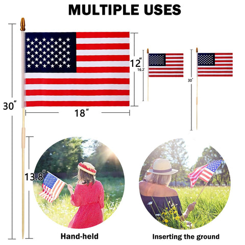 Uelfbaby flagpole assembly with 30-inch total length for quick setup
