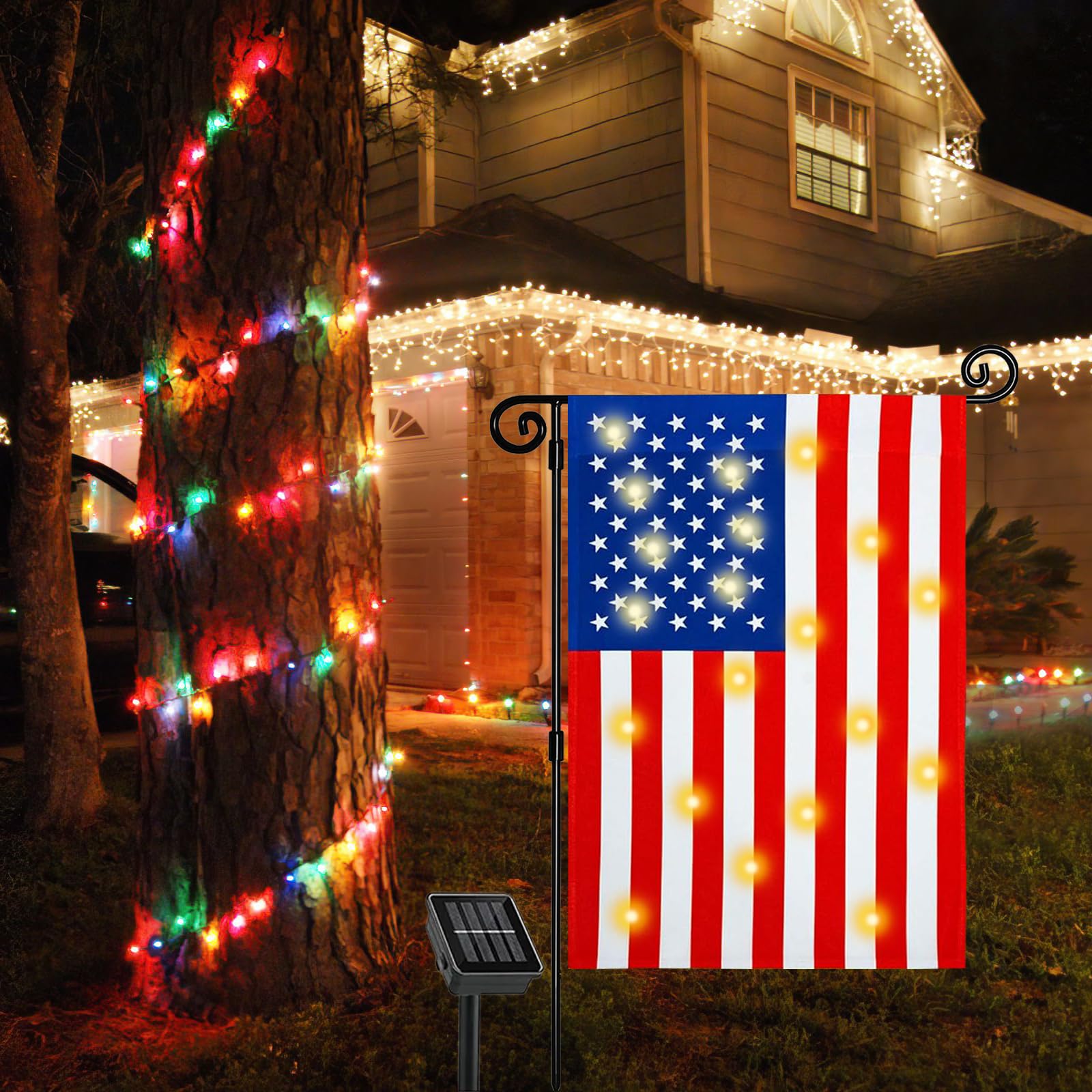 Uelfbaby patriotic garden flag fits holidays and celebrations