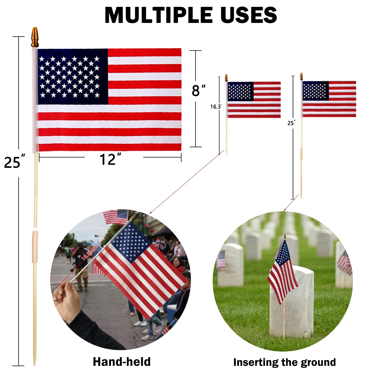 Uelfbaby polyester flags with vibrant print withstand light rain