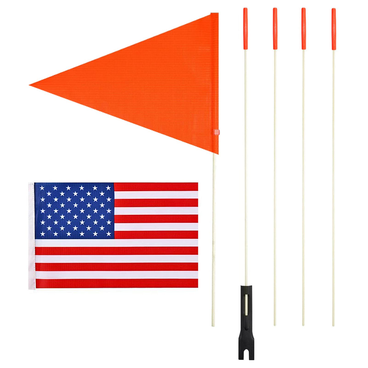 Uelfbaby upgraded bike flags with a 6ft pole improve urban visibility.