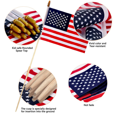 Uelfbaby wooden pole with extension for versatile parade setups