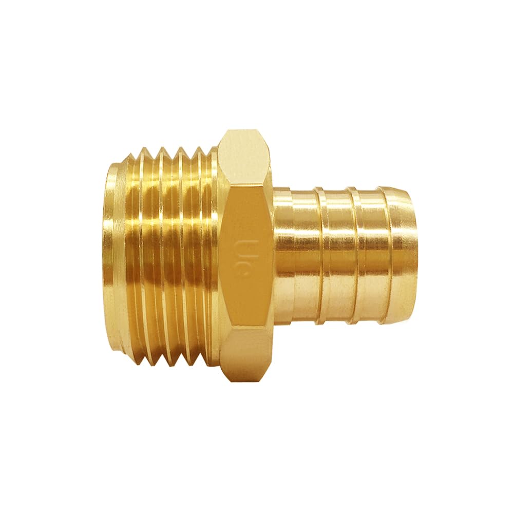 Uenede 3-4 GHT male end garden hose connector for reliable hose end repairs.