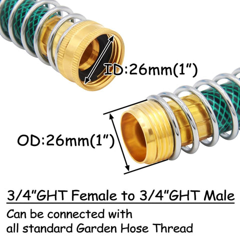 Uenede 90-degree swivel elbow connects hoses without bending for easier setup.