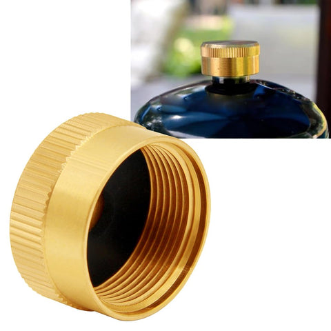 Uenede 1lb propane cap close-up showing durable brass