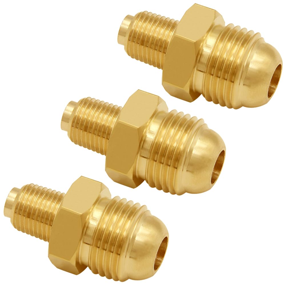 Uenede propane orifice connector with 3/8 flare to 1/8 NPT male for easy DIY grill setup