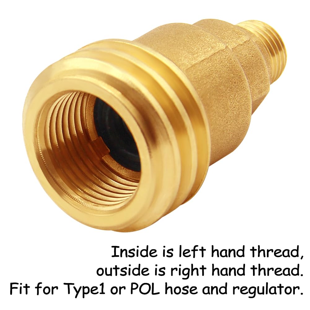 Uenede propane quick connect adapter for Type1 and POL hoses enables easy tank changes