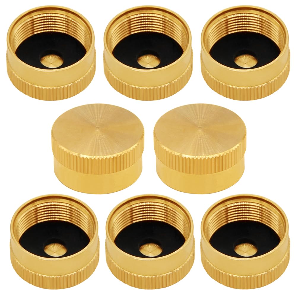 Uenede solid brass propane cap on bottle for storage protection