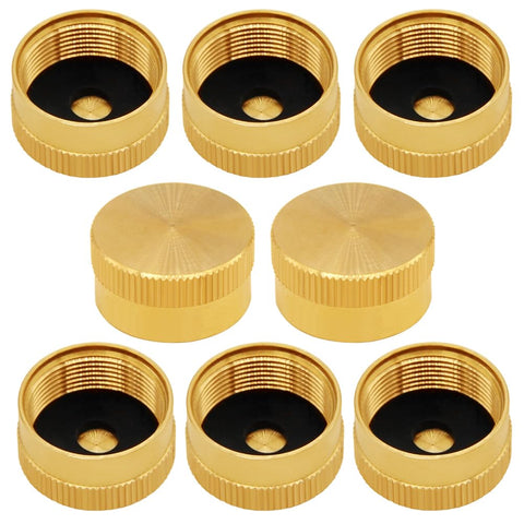 Uenede solid brass propane cap on bottle for storage protection