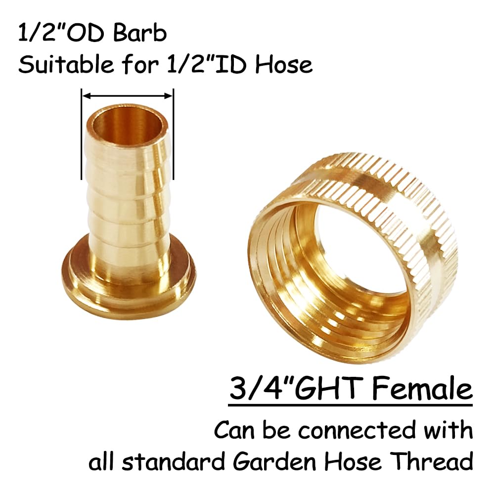 Uenede stainless steel clamps included for leak-free hose seals.