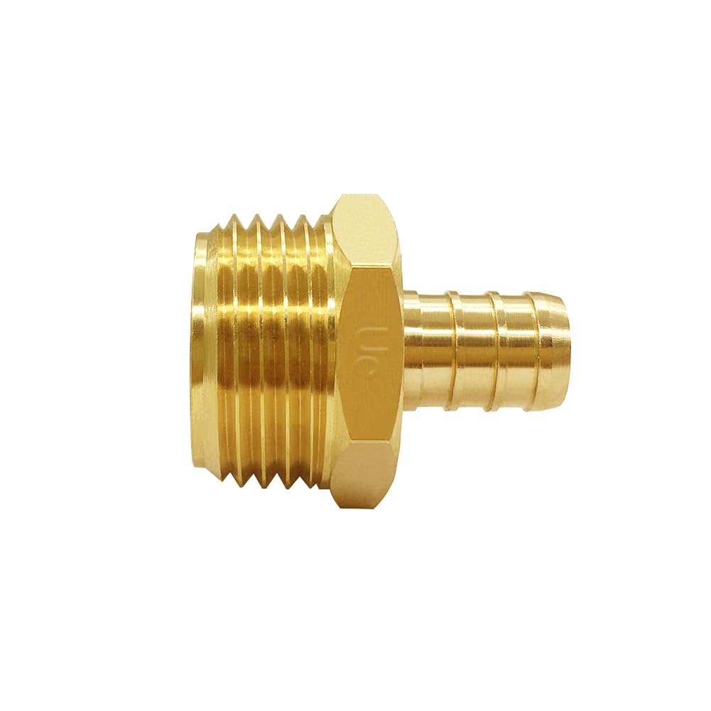 Uenede two-pack brass garden hose connectors for quick, secure repairs.