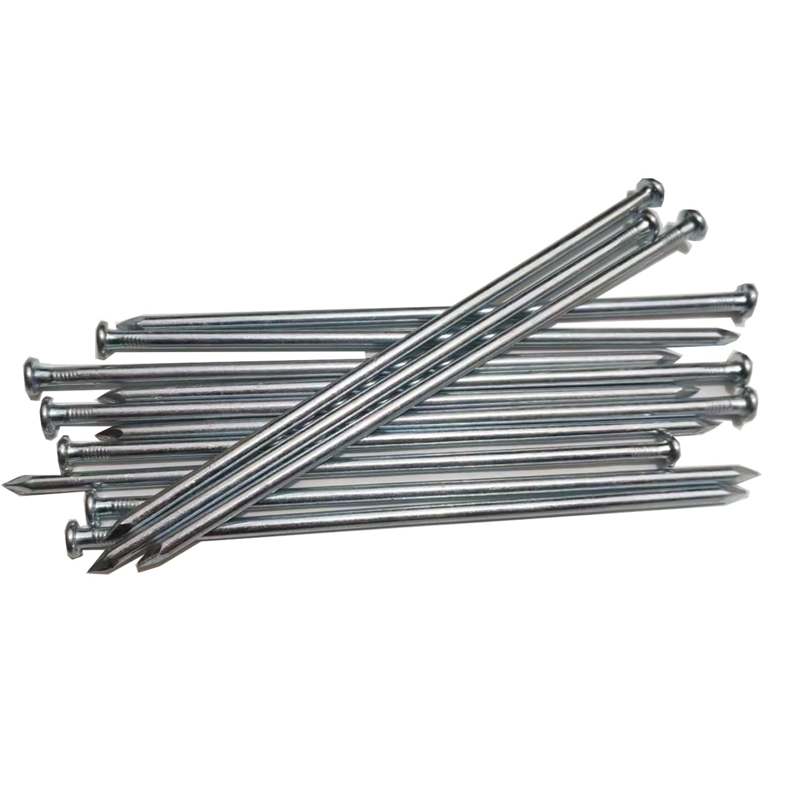 UEUORF 10-inch galvanized metal stakes close-up for durable outdoor use.