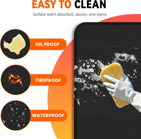 Uewpv grill mat easy to clean with soap and a hose for quick maintenance