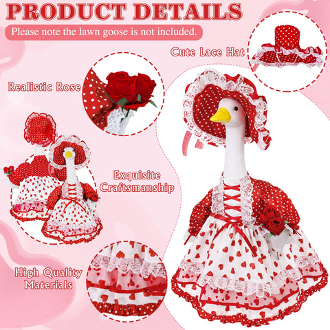 Ueyben goose outfit close-up dress with heart pattern for romantic look