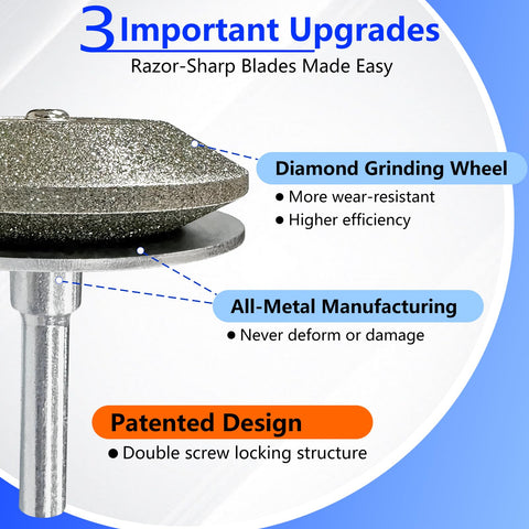 UF-SHARP double-sided diamond wheel enables faster edge restoration.