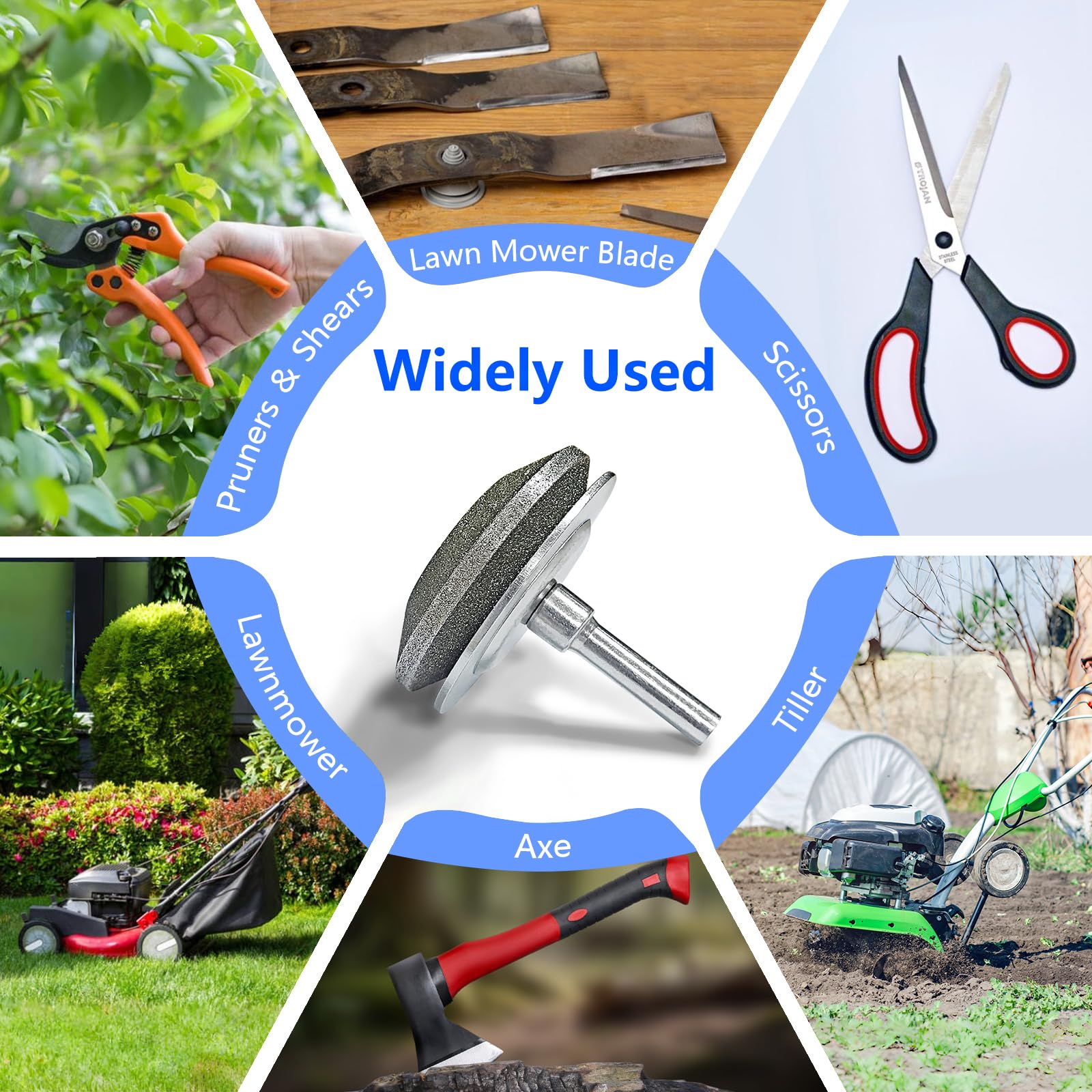 UF-SHARP sharpening on lawn blade for better cut quality.