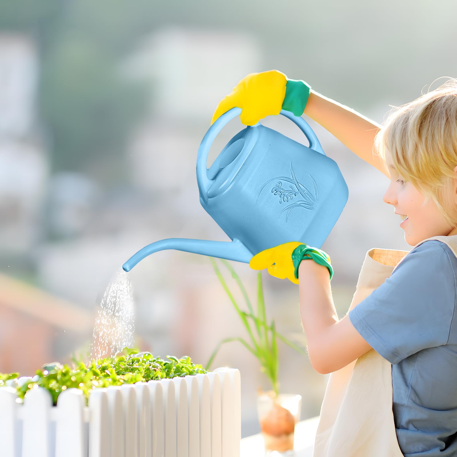 UFANME sky blue watering can highlighting reliable after-sales service