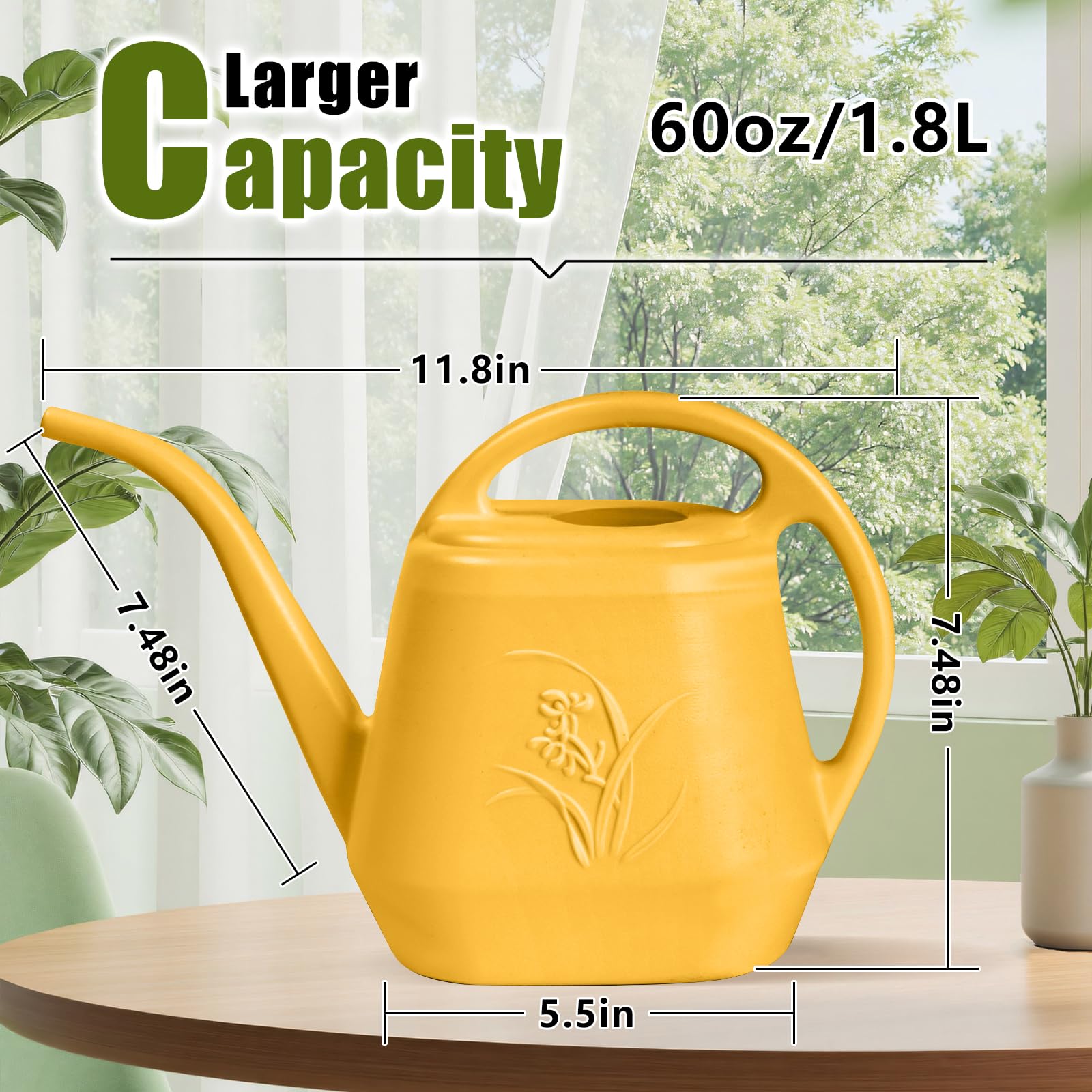 UFANME top carry handle showing comfortable grip for effortless watering.