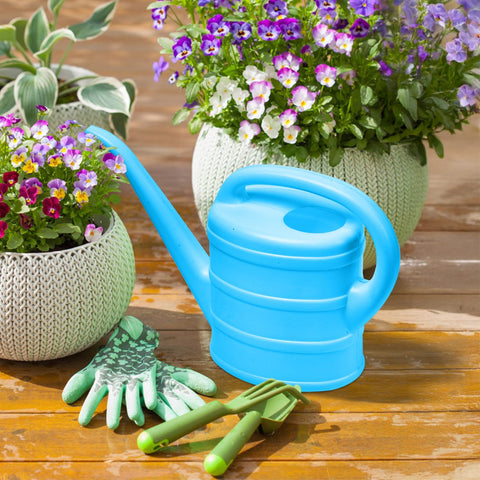 UFANME blue watering can made of recyclable plastic for eco-friendly use