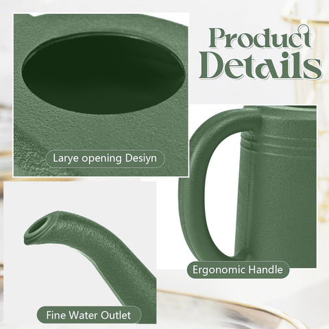 UFANME watering can comfort-handle green offers easy grip during use