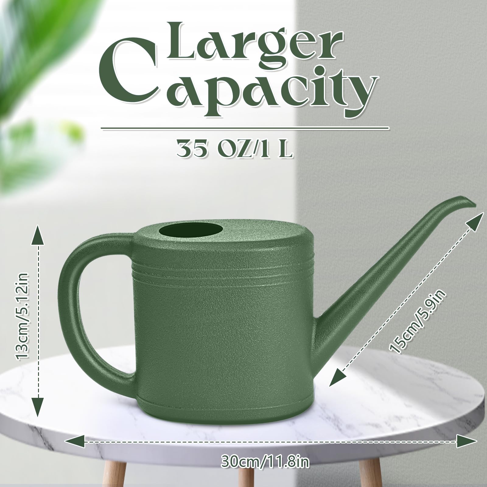 UFANME watering can long-spout green enables targeted watering for pots