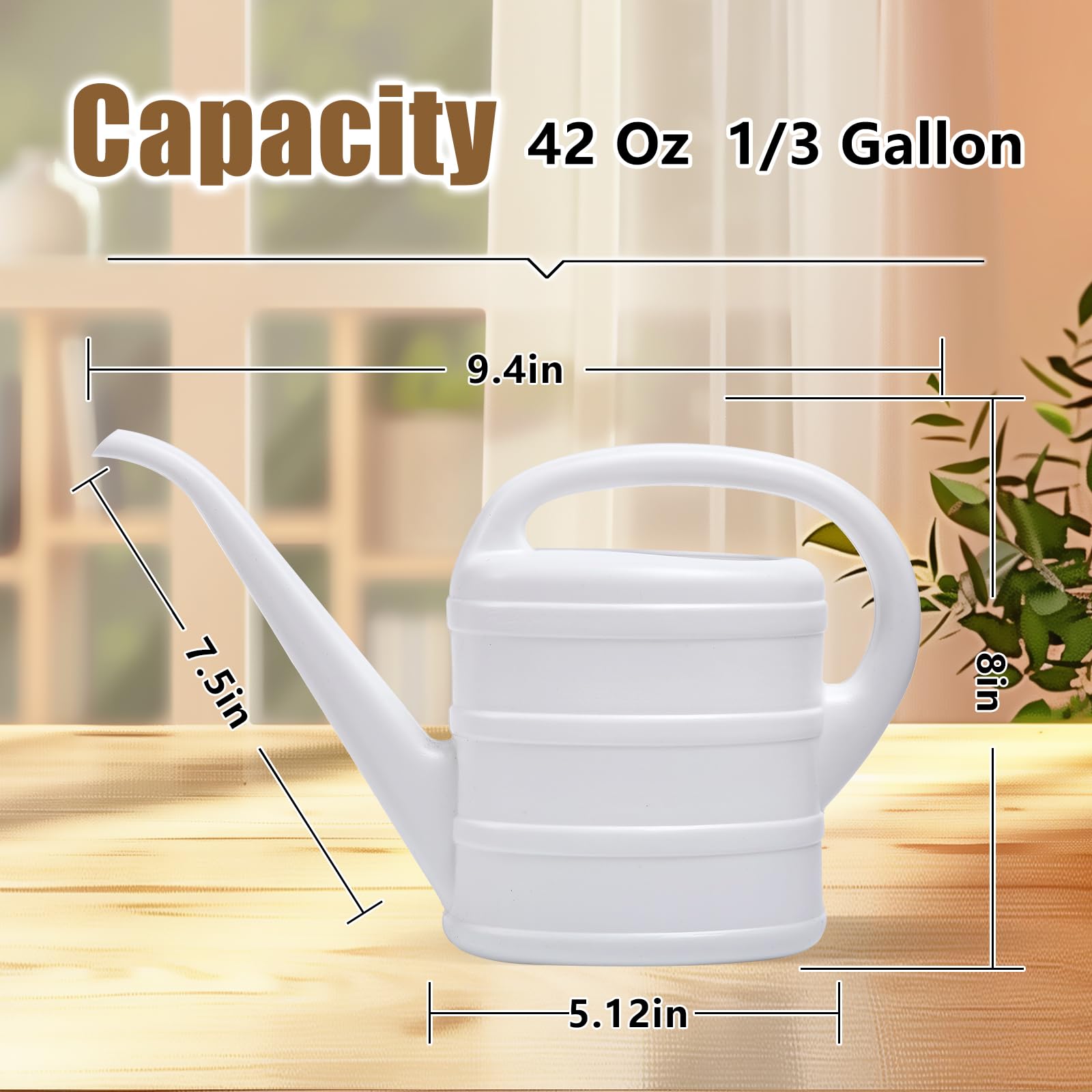 UFANME watering can with long-stem spout for precise pours.
