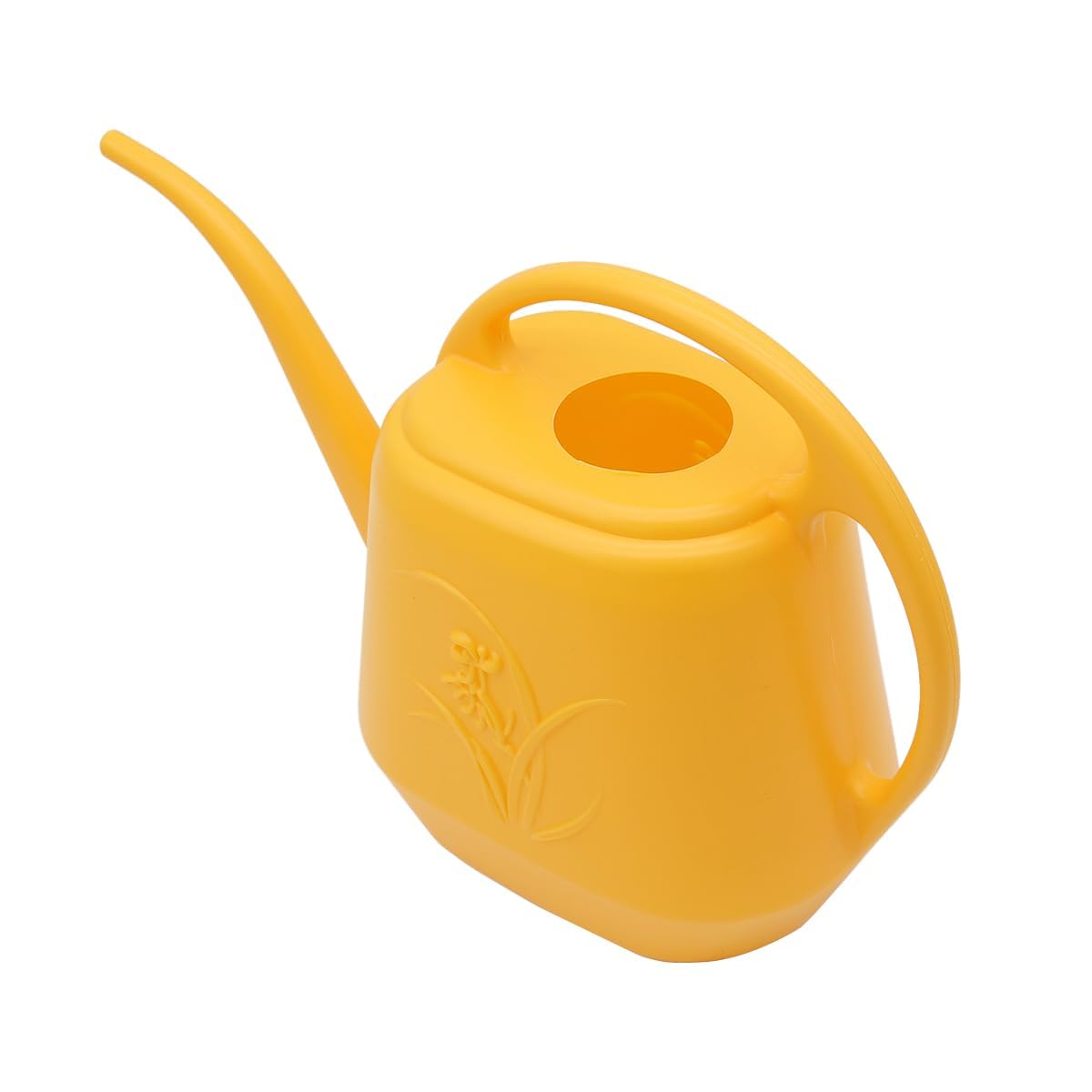 UFANME orange watering can shows ergonomic grip for easy handling