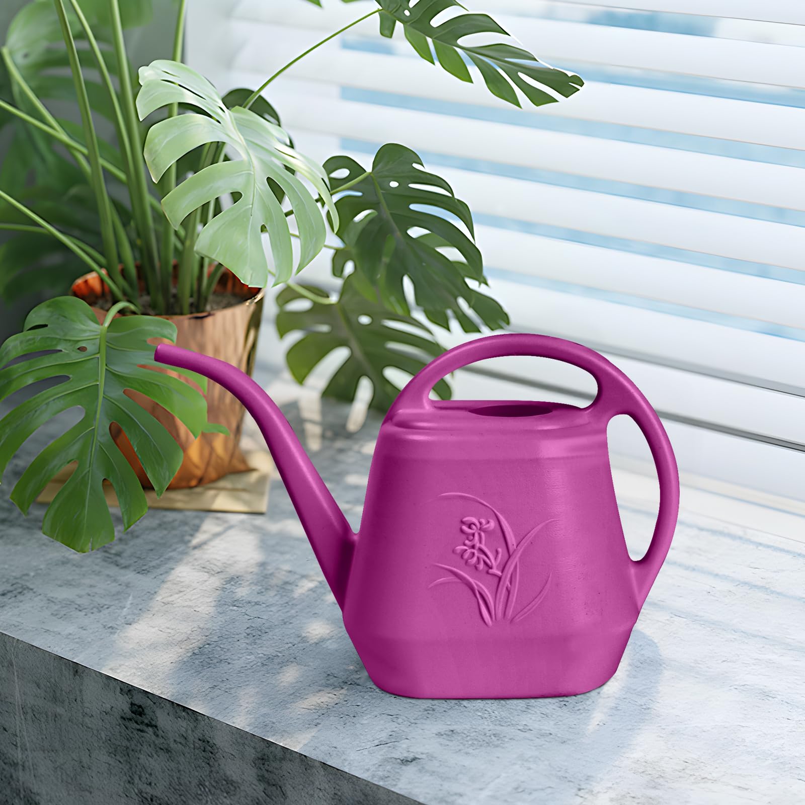 UFANME Rose Red watering can for indoor use, perfect for houseplants.