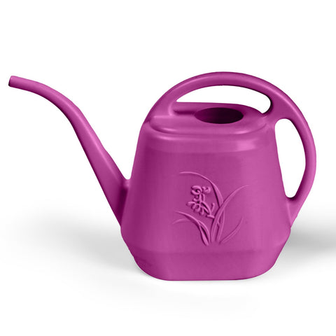 UFANME Rose Red watering can, side view, long spout for precise indoor watering.