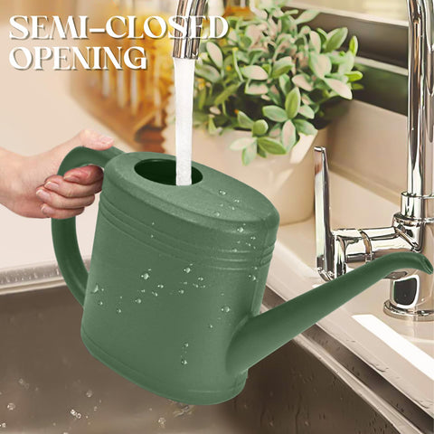 UFANME watering can splash-free-flow green helps steady irrigation
