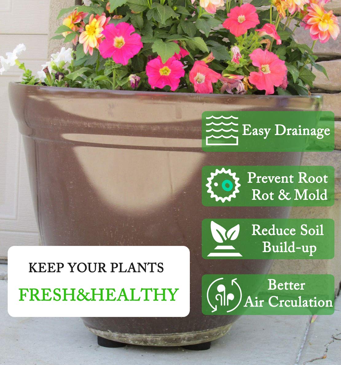 UFelice EPDM rubber pot feet highlight durable material in a product shot.