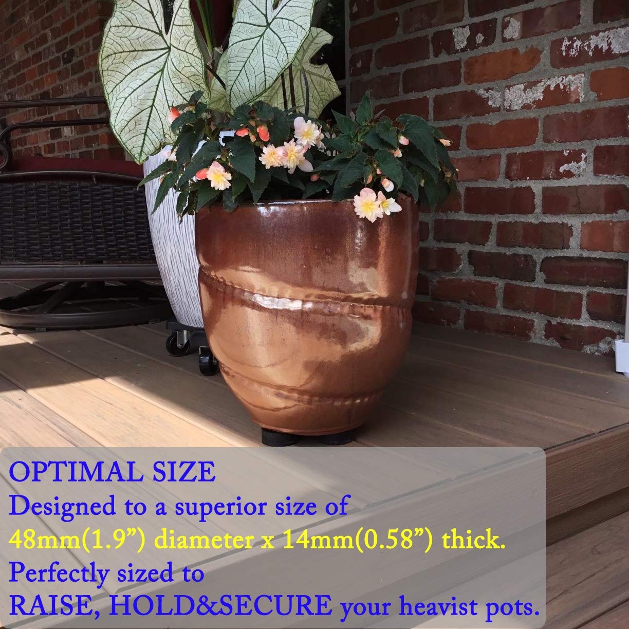 UFelice non-slip surface grip demo on wood deck shows improved stability.