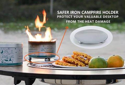 UFelice windproof fire pit standing firm against breeze for steady outdoor heat.