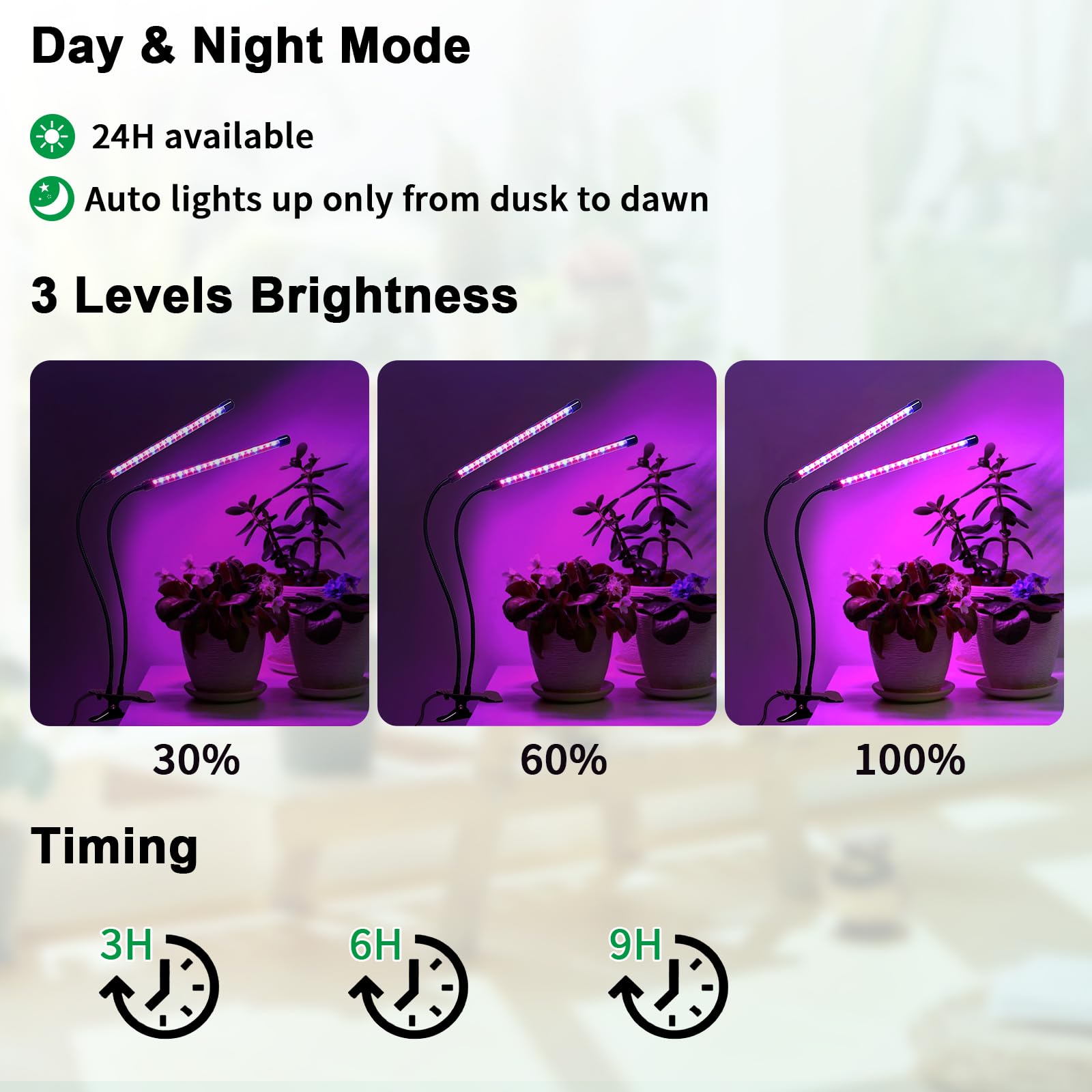 Ufelizor grow light timer dimmable for customized daily schedules.