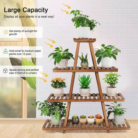 Ufine plant display set up indoors and outdoors on different surfaces