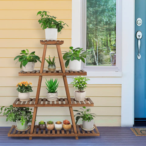 Ufine assembly of 4-tier plant stand highlighting joints and craftsmanship