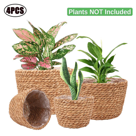 Ufrount Seagrass Planter Basket pastoral design complements modern interiors