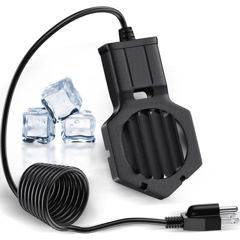 UFRYO 500W pond heater installed in a livestock trough keeping water unfrozen