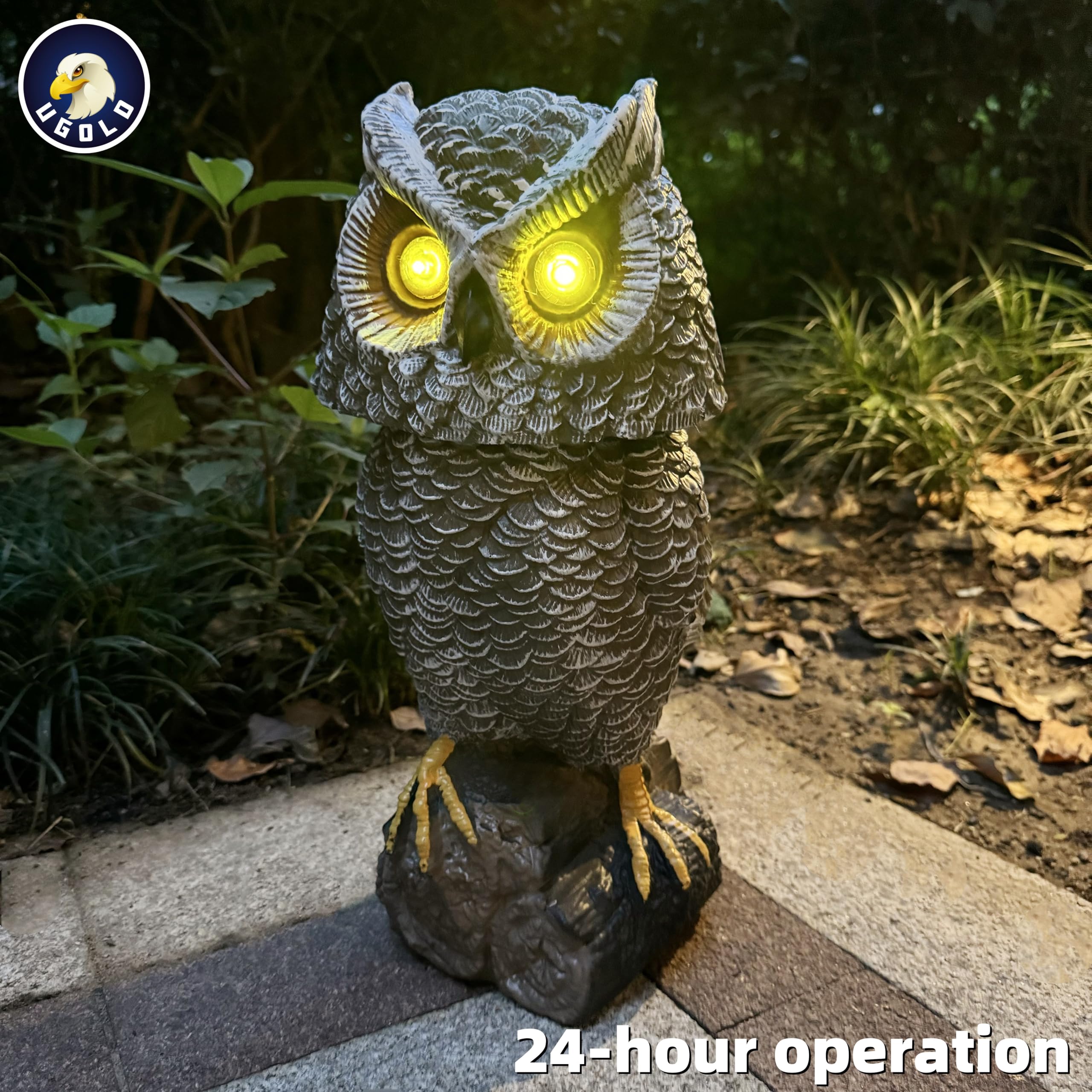 Ugold hand-painted outdoor owl decor adds unique charm to garden