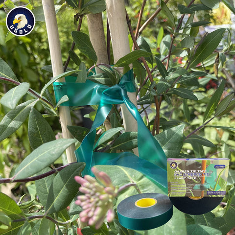 Ugold plant-training and grafting tape secures stems without slipping.