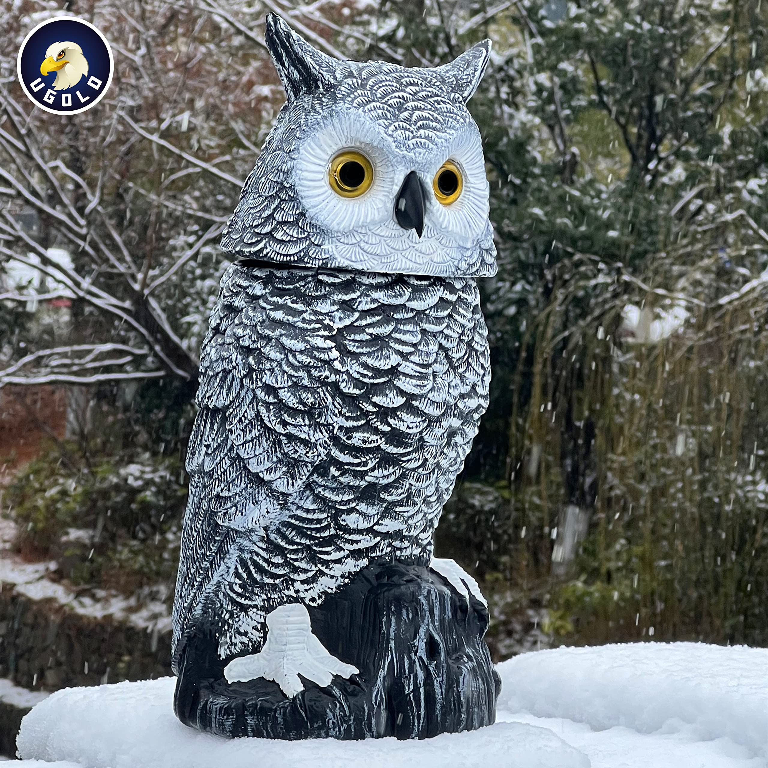 Ugold Snow Owl realistic hoots create atmospheric charm without loud noise.