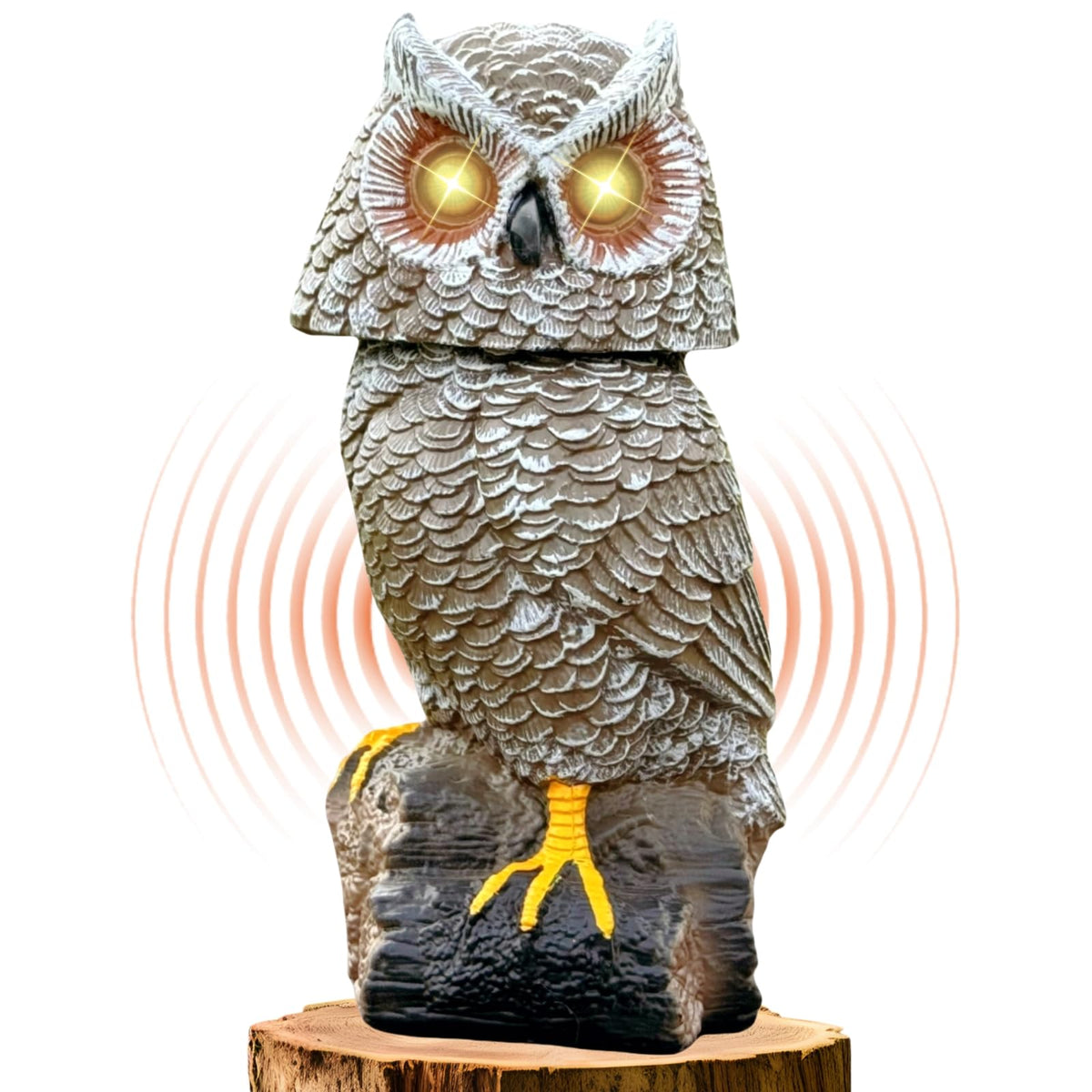 Ugold solar owl back panel charges to power daytime and night-time lighting
