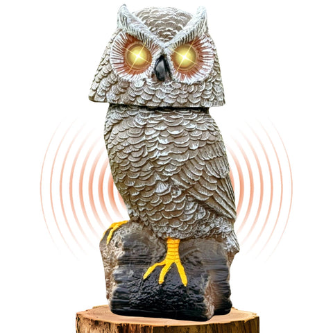 Ugold solar owl back panel charges to power daytime and night-time lighting