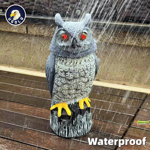 Ugold solar owl hoots softly to create wildlife ambience in your yard