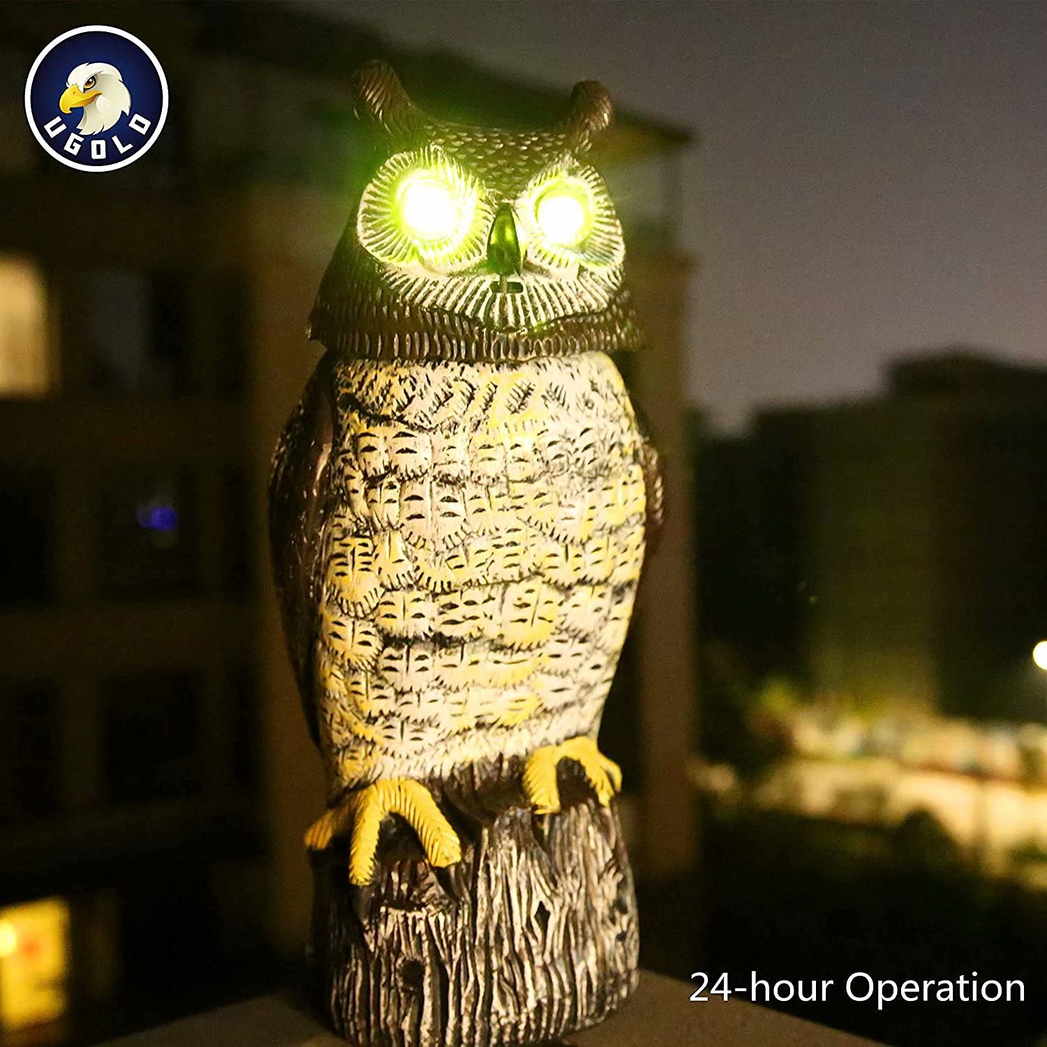 Ugold solar owl silent mode lets you enjoy ambiance without hoots.